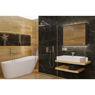 Zrkadlo Naturel so senzorom 80x60 cm čierna ZIL8060LEDSEC