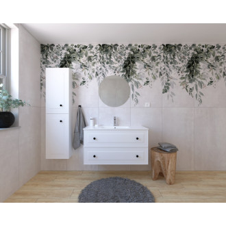 Kúpeľňová zostava s umývadlom vrátane umývadlovej batérie, vtoku a sifónu Naturel Forli biela KSETFORLI3