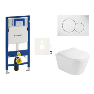 Cenovo zvýhodnený závesný WC set Geberit do ľahkých stien / predstenová montáž + WC Glacera Ava SIKOGESAVAS01