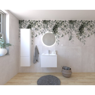 Kúpeľňová zostava s umývadlom vrátane umývadlovej batérie, vtoku a sifónu Naturel Ancona biela KSETANCONA11