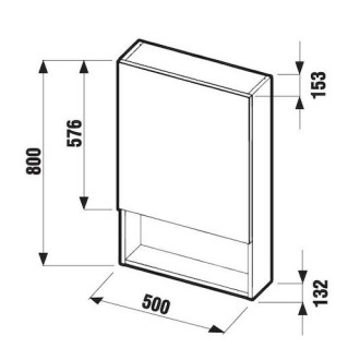 Zrkadlová skrinka Jika Lyra Plus 80x50 cm lamino H4532310383041
