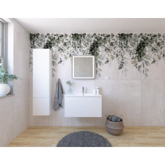 Kúpeľňová zostava s umývadlom vrátane umývadlovej batérie, vtoku a sifónu Naturel Ancona biela KSETANCONA17