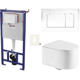 Závesný wc set do ľahkých stien / predstenová SAT SIKOSSTOR7221K