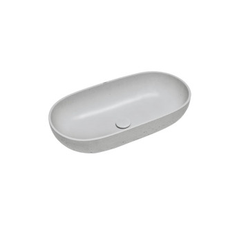 Umývadlo na dosku SAT Cemento 65x35 cm šedá bez prepadu CEM6535TS