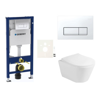 Cenovo zvýhodnený závesný WC set Geberit do ľahkých stien / predstenová montáž + WC Glacera Ava SIKOGESAVAD50