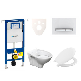 Cenovo zvýhodnený závesný WC set Geberit do ľahkých stien / predstenová montáž + WC S-Line S-line Pro 111.355.00.5NR8