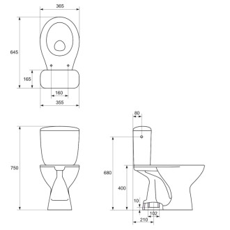 Wc kombi komplet S-Line Pre spodný odpad SIKOSSLPRO070