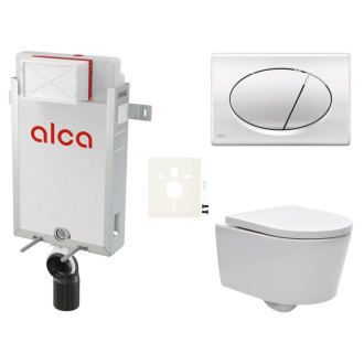 Cenovo zvýhodnený závesný WC set Alca na zamurovanie + WC SAT Brevis SIKOAW2