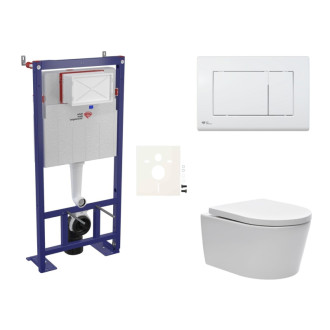 Cenovo zvýhodnený závesný WC set SAT do ľahkých stien / predstenová montáž + WC SAT Brevis SIKOSSBR20