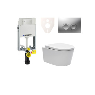 Cenovo zvýhodnený závesný WC set Geberit na zamurovanie + WC SAT Brevis SIKOGE1W3
