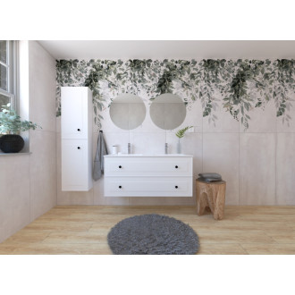 Kúpeľňová zostava s umývadlom vrátane umývadlovej batérie, vtoku a sifónu Naturel Forli biela KSETFORLI6