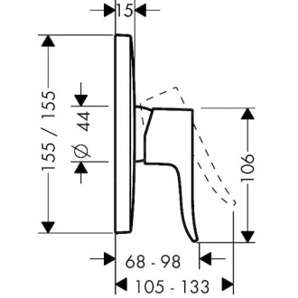 Sprchová batéria Hansgrohe Metris bez podomietkového telesa chróm 31456000