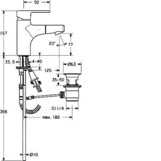 Umývadlová batéria Hansa Ronda s vyťahovacou sprškou chróm 03012173