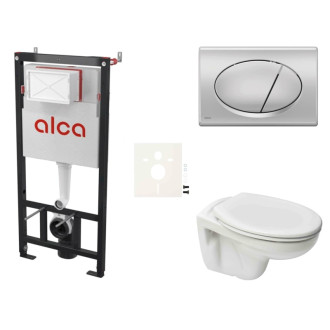 Cenovo zvýhodnený závesný WC set Alca do ľahkých stien / predstenová montáž + WC S-Line S-line Pre SIKOASP3