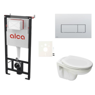 Cenovo zvýhodnený závesný WC set Alca do ľahkých stien / predstenová montáž + WC S-Line S-line Pre SIKOASP9