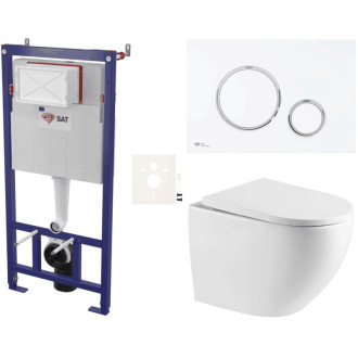 Závesný wc set do ľahkých stien / predstenová SAT SIKOSSREX6776K