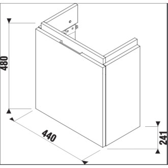 Kúpeľňová skrinka pod umývadlo Jika Cubito 45x24, 1x48 cm dub H40J4201005191