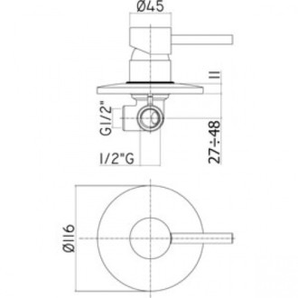 Sprchová batéria Paffoni Stick vrátane podomietkového telesa chróm SK010