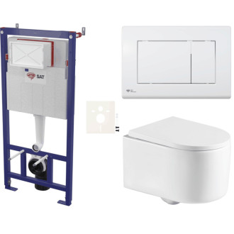 Závesný wc set do ľahkých stien / predstenová SAT SIKOSSREX7220K