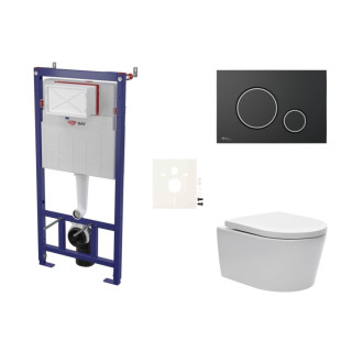 Cenovo zvýhodnený závesný WC set SAT do ľahkých stien / predstenová montáž + WC SAT Brevis SIKOSSBR78K