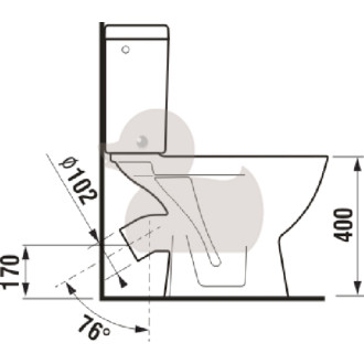 Wc kombi komplet Jika Lyra Plus šikmý odpad H8263840002423