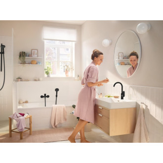 Vaňová batéria Hansgrohe Rebris S bez sprchového setu 150 mm matná čierna 72440670