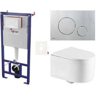 Závesný wc set do ľahkých stien / predstenová SAT SIKOSSTOR7271K