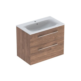 Kúpeľňová skrinka s umývadlom Geberit Selnova 80x50,2x65,2 cm orech hickory 501.242.00.1