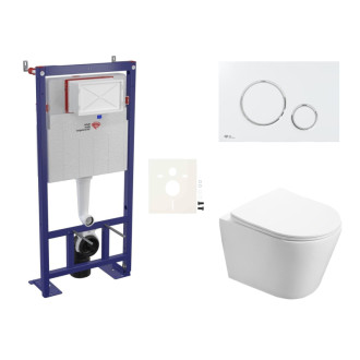 Cenovo zvýhodnený závesný WC set SAT do ľahkých stien / predstenová montáž + WC SAT Infinitio SIKOSSIN70