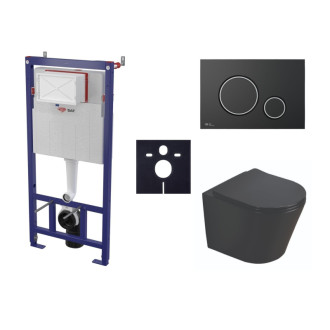 Cenovo zvýhodnený závesný WC set SAT do ľahkých stien / predstenová montáž + WC SAT Infinitio SIKOSSINB78K