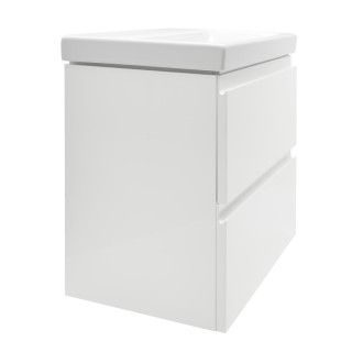 Kúpeľňová skrinka s umývadlom Cersanit Dormo 50x34,5x63 cm biela lesk SIKONCMO006BL