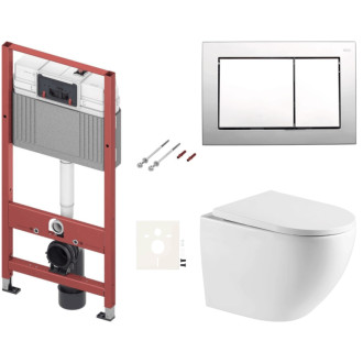 Závesný wc set do ľahkých stien / predstenová SAT SIKOTSTOR67412