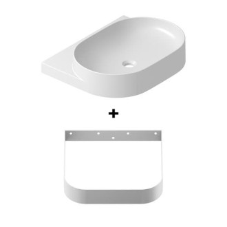 Umývadlo Ravak Yard 60,5x12,5x50 cm s bielou konzolou X000001532