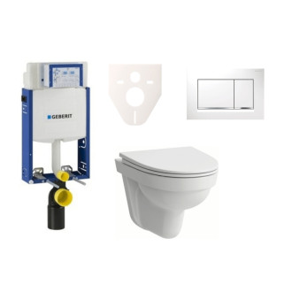 Cenovo zvýhodnený závesný WC set Geberit na zamurovanie + WC Laufen Laufen Pro Nordic SIKOGE2H5