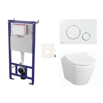 Cenovo zvýhodnený závesný WC set SAT do ľahkých stien / predstenová montáž + WC Vitra Integra SIKOSSINTRESU70K