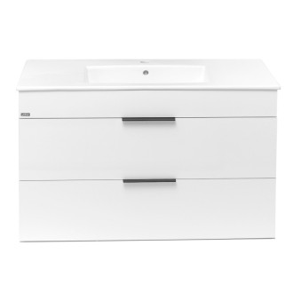 Kúpeľňová skrinka s umývadlom Jika Plan 100x44,1x62,2 cm biela H4536521763001