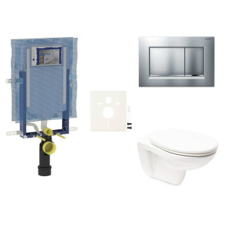 Cenovo zvýhodnený závesný WC set Geberit do ľahkých stien / predstenová montáž + WC Vitra Normus SIKOGEZNORS30