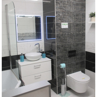 Kúpeľňová skrinka pod umývadlo Naturel Vario Dekor 69x45 cm biela VARIODESK75ZBIBL