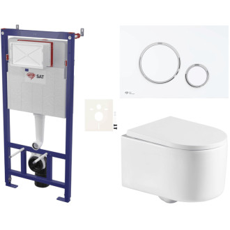 Závesný wc set do ľahkých stien / predstenová SAT SIKOSSREX7276K