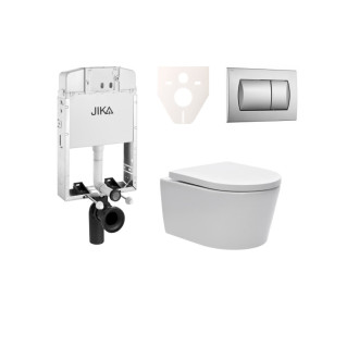 Cenovo zvýhodnený závesný WC set Jika na zamurovanie + WC SAT Brevis SIKOJW3