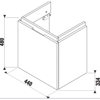 Kúpeľňová skrinka pod umývadlo Jika Cubito 45x33, 4x48 cm biela H40J4213015001