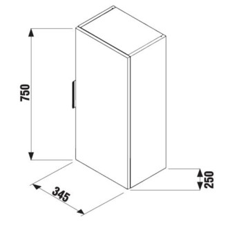 Kúpeľňová skrinka nízka Jika Cube 34,5x25x75 cm biela H4537111763001
