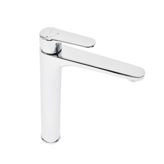 Vysoká umývadlová batéria VitrA Root Round BluEco bez výpustu chróm A42707BE