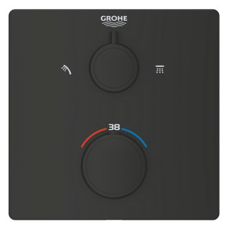 Sprchová batéria Grohe Grohtherm bez podomietkového telesa čierna matná 1022092430