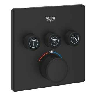 Vaňová batéria Grohe Grohtherm Smartcontrol bez podomietkového telesa phantom black 102167KF00