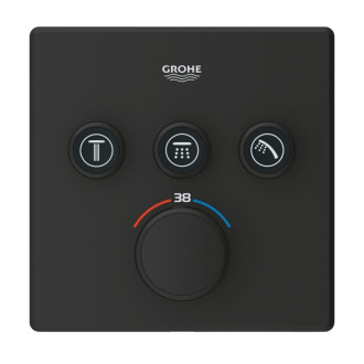 Vaňová batéria Grohe Grohtherm Smartcontrol bez podomietkového telesa phantom black 102167KF00