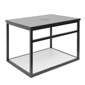 Umývadlová konštrukcia s doskou z umelého kameňa Naturel Industrial 59x45x45 cm čierna mat KONZOLEUM60BTK