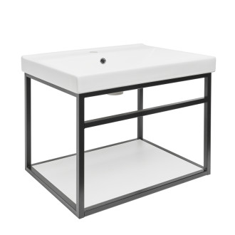 Konštrukcia s umývadlom Naturel Industrial 59x45x45 cm čierna mat KONZOLEUM60BU1