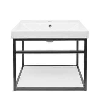 Konštrukcia s umývadlom Naturel Industrial 59x45x45 cm čierna mat KONZOLEUM60BU1