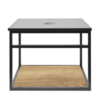 Konštrukcia s krycou doskou z umelého kameňa Naturel Industrial 59x45x45 cm čierna mat KONZOLEUM60DTK